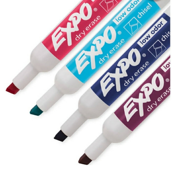 Expo Dry Erase Markers - 4 pack chisel tip - Picture 2 of 4